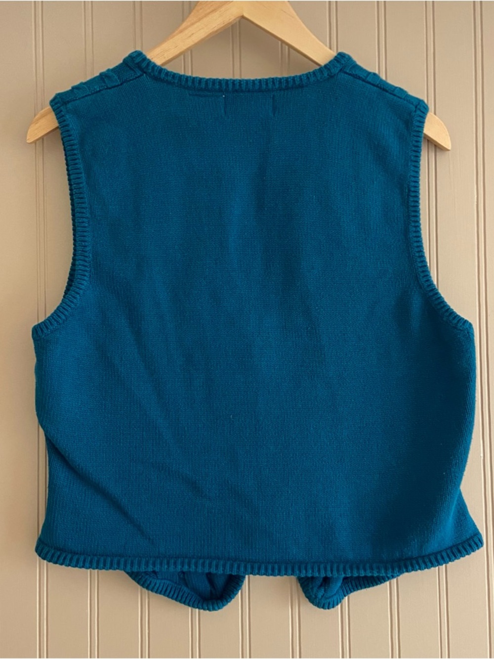 Vintage Tabi International 100% Cotton Floral Embroidered Vest Women’s Size M - Picture 6 of 6